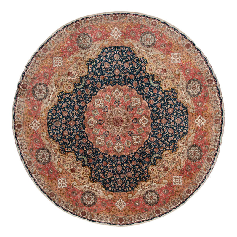 Perzisch tapijt - Tabriz - Premium rond  - 500 x 500 cm - blauw