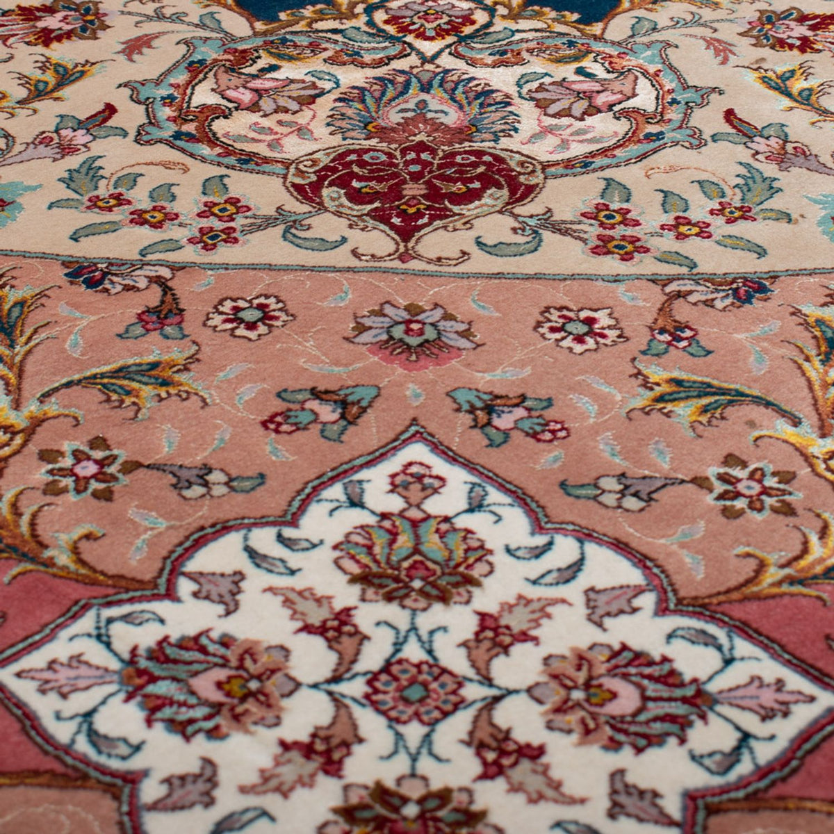 Perzisch tapijt - Tabriz - Premium rond  - 500 x 500 cm - blauw