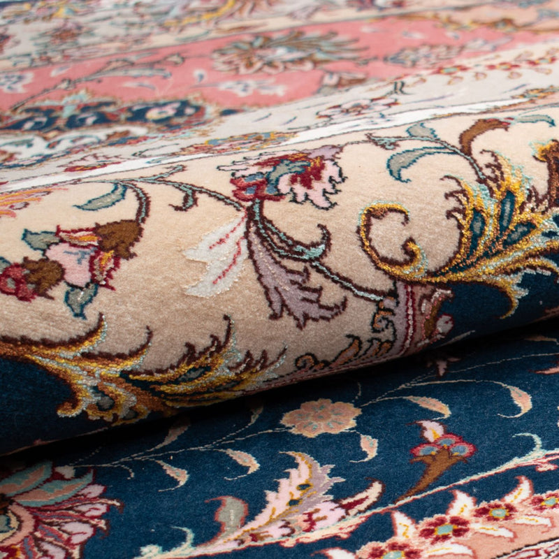Perzisch tapijt - Tabriz - Premium rond  - 500 x 500 cm - blauw
