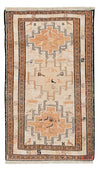Zijden kilim Tapijt 63x107cm - Rechthoekig / Beige / 63 x 107 cm Rechthoekig
