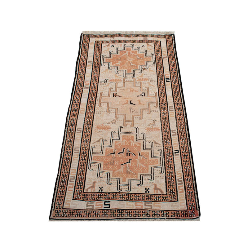 Kelim tapijt - Oosters - 107 x 63 cm - beige