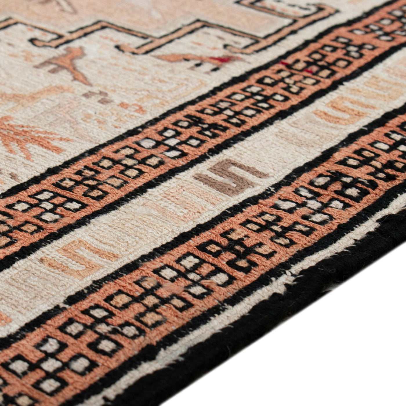 Zijden kilim Tapijt 103x62cm