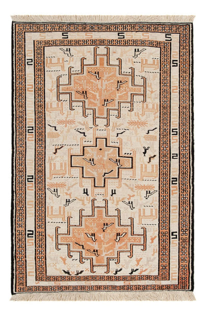Zijden kilim Tapijt 65x101cm