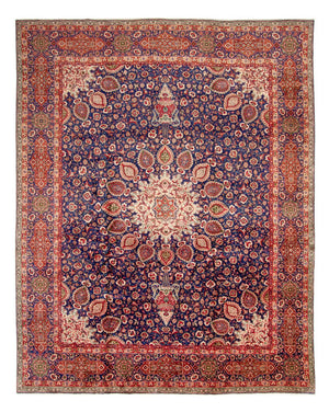 Perzisch tapijt - Tabriz - 440 x 354 cm - donkerblauw