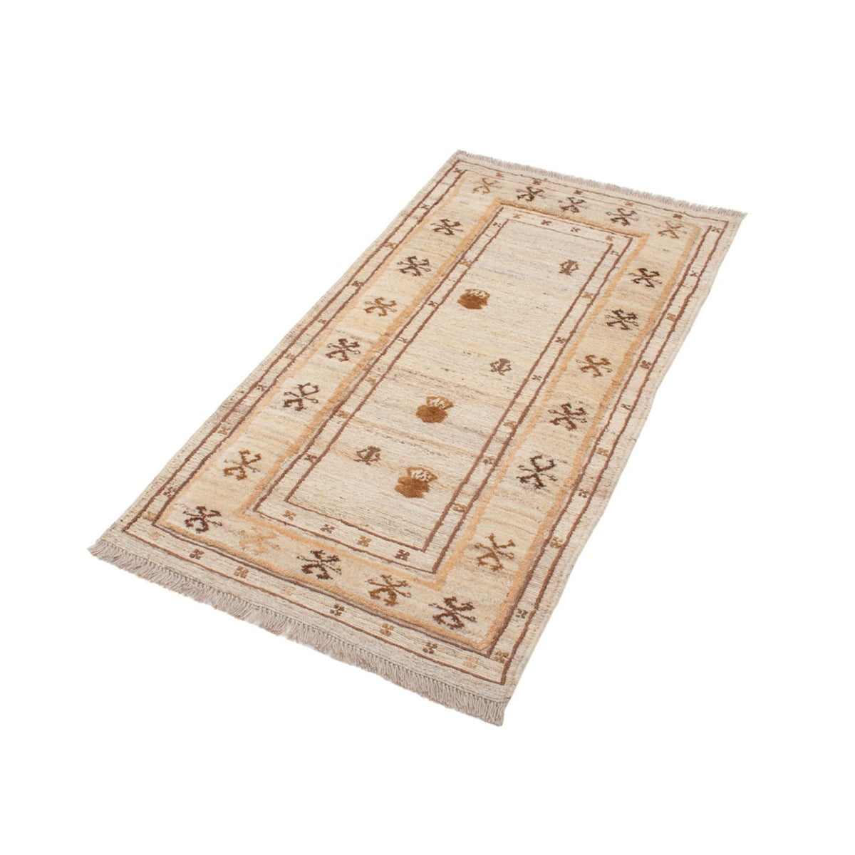 Gabbeh tapijt - Perzisch - 142 x 73 cm - beige