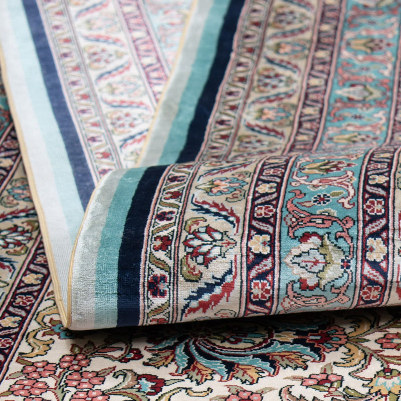 Zijden tapijt - China zijde - Koninklijke - 552 x 370 cm - donkerblauw