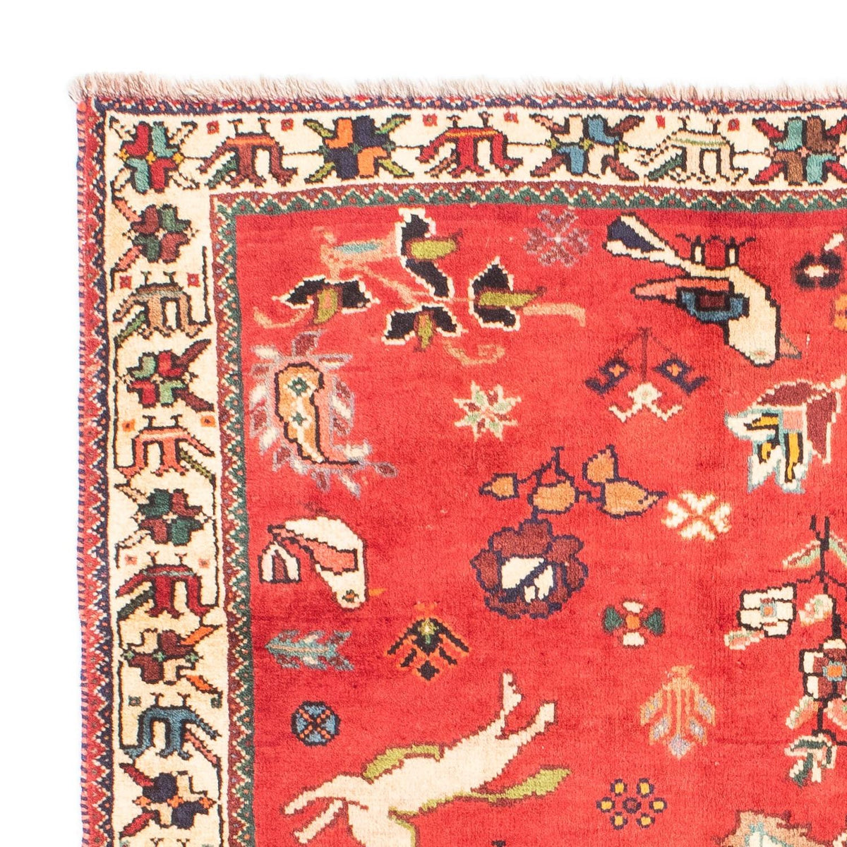 Perzisch Tapijt - Nomadisch - 162 x 120 cm - donkerrood