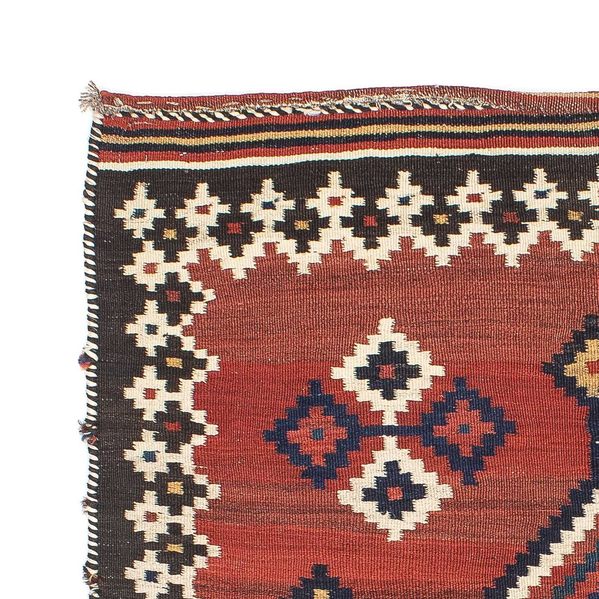 Kelim tapijt - Oosters vierkant  - 144 x 132 cm - donkerrood