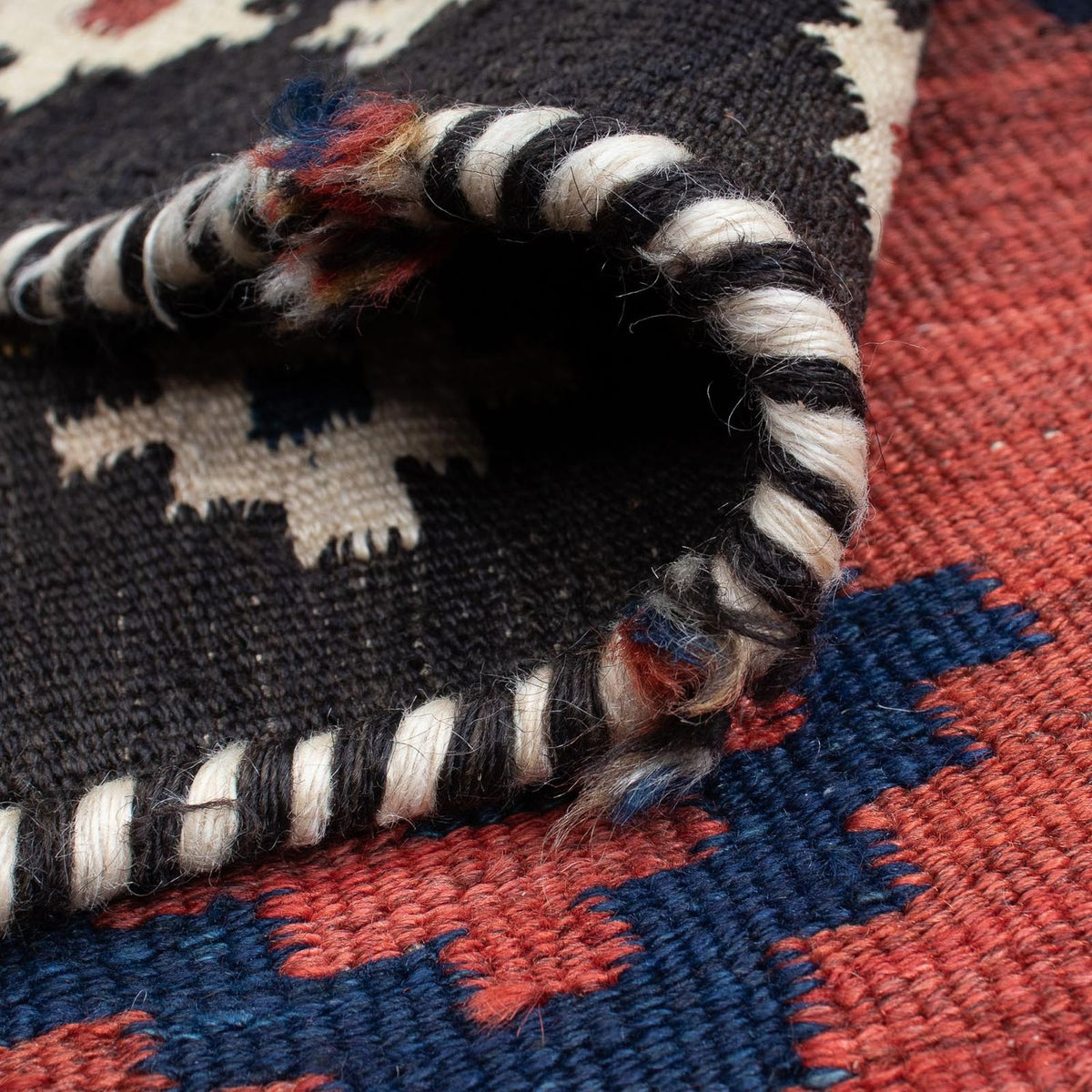 Kelim tapijt - Oosters vierkant  - 144 x 132 cm - donkerrood