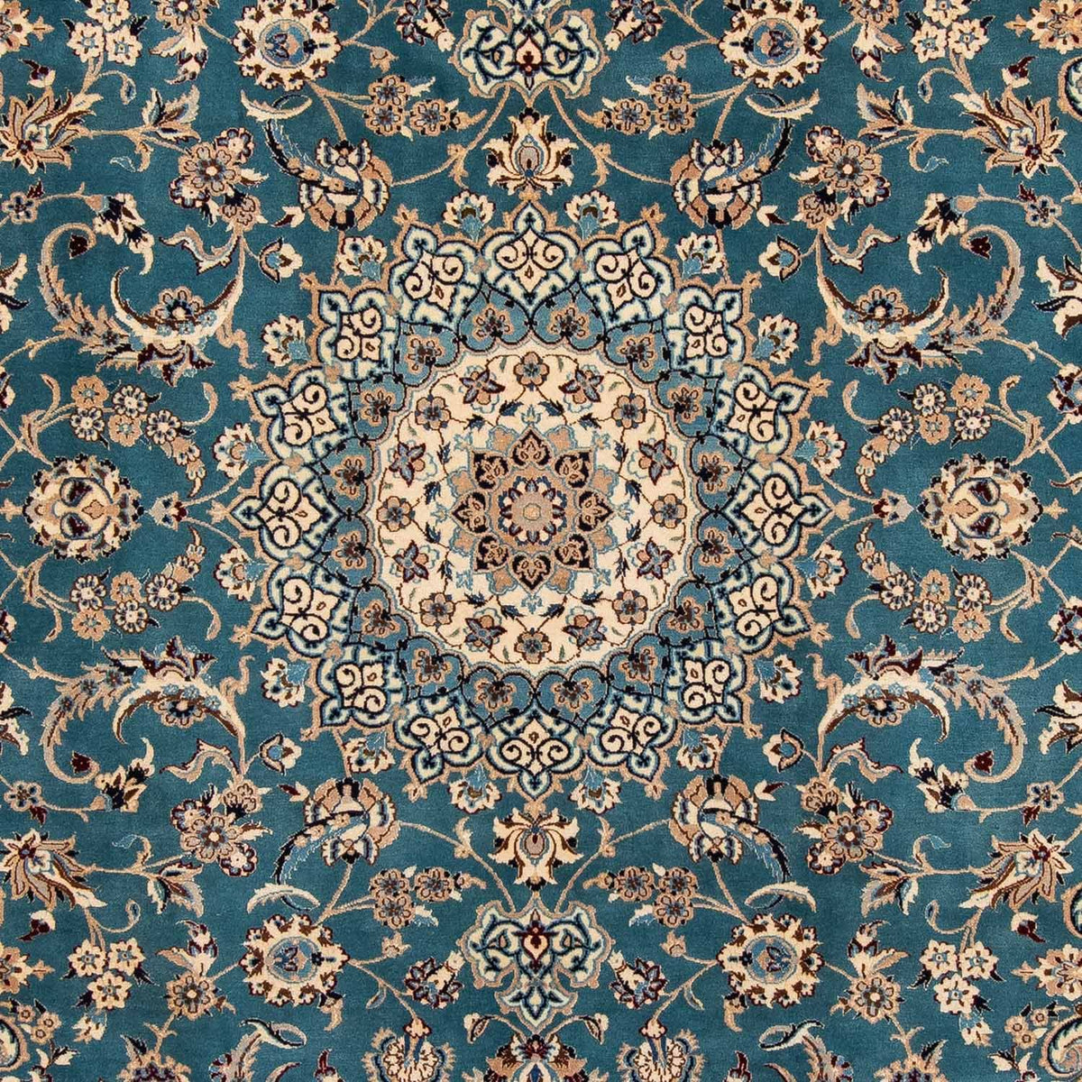 Perzisch tapijt - Nain - 315 x 204 cm - zee blauw