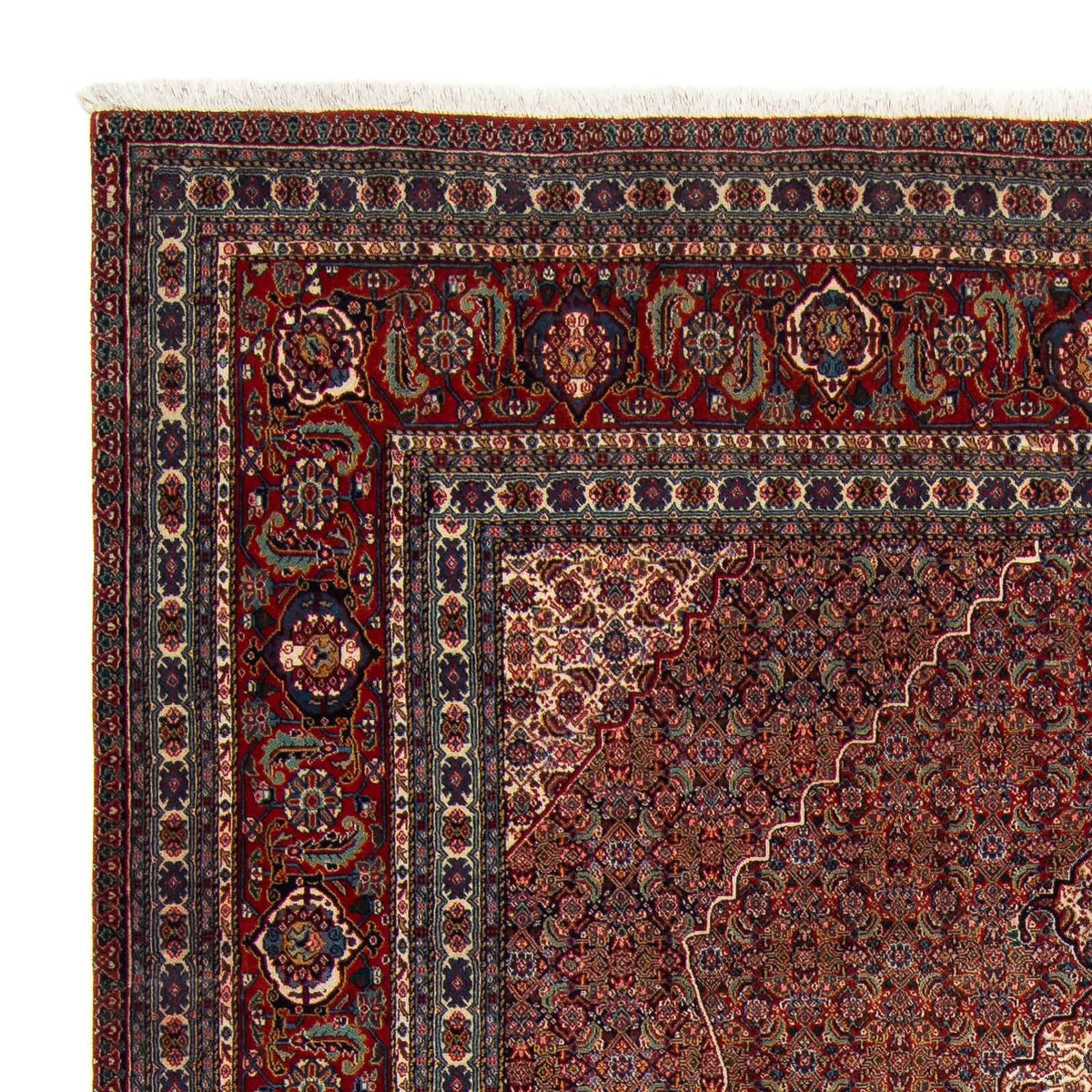 Perzisch tapijt - Nain - 323 x 256 cm - donkerrood