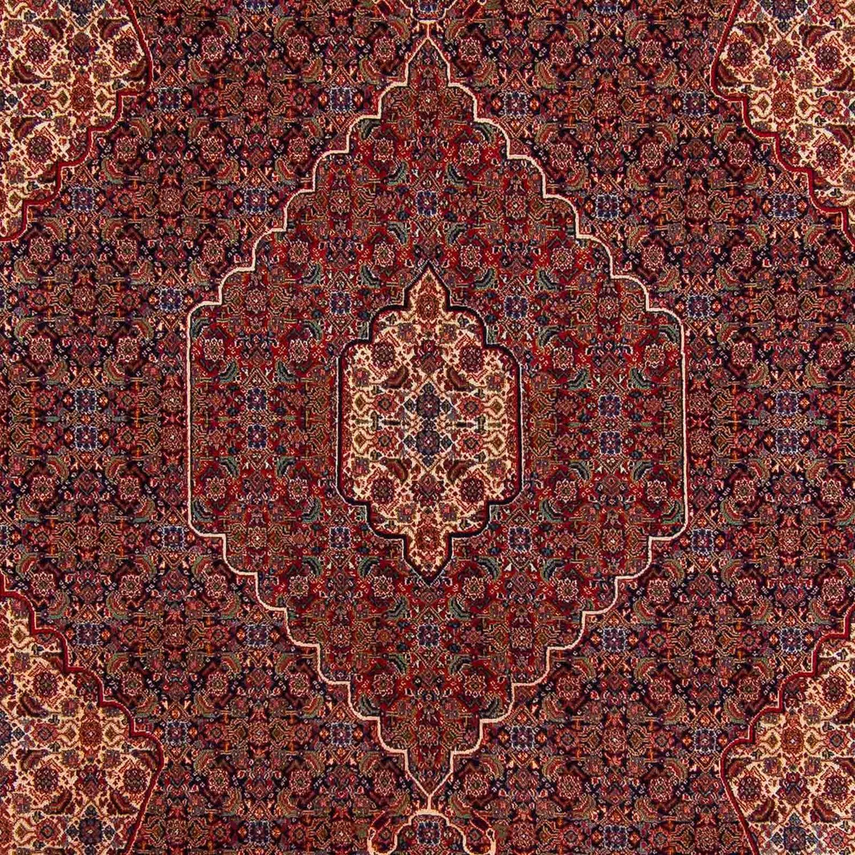 Perzisch tapijt - Nain - 335 x 263 cm - donkerrood