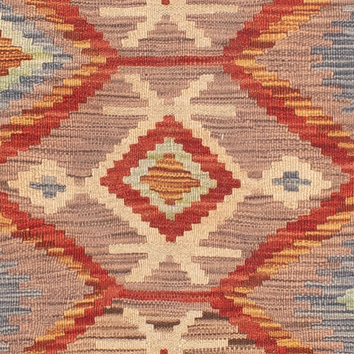 Loper Kelim tapijt - Splash - 298 x 77 cm - rood