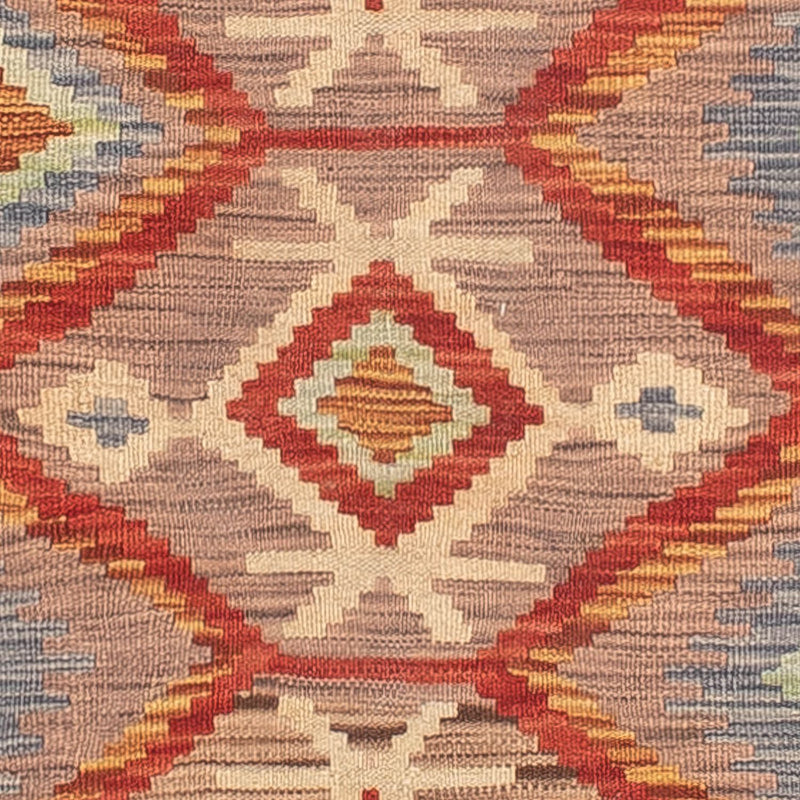 Loper Kelim tapijt - Splash - 298 x 77 cm - rood