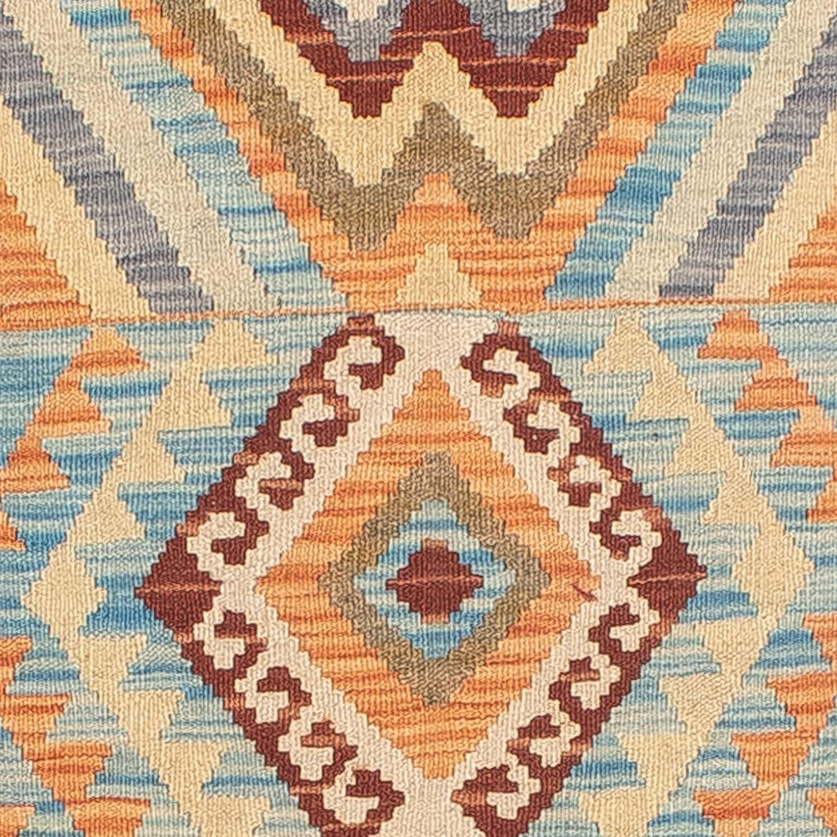 Loper Kelim tapijt - Splash - 293 x 83 cm - veelkleurig