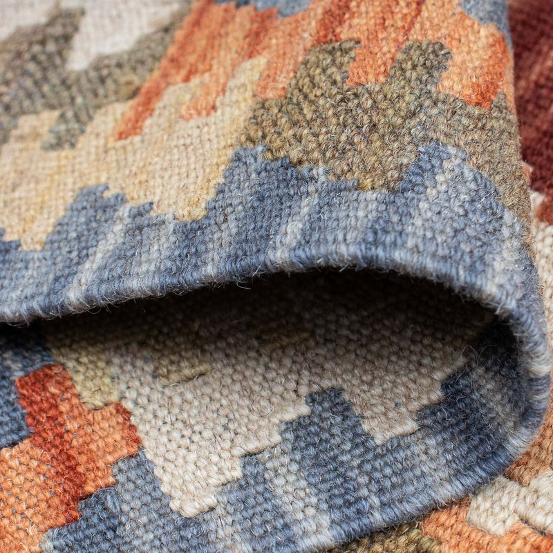 Loper Kelim tapijt - Splash - 293 x 83 cm - veelkleurig