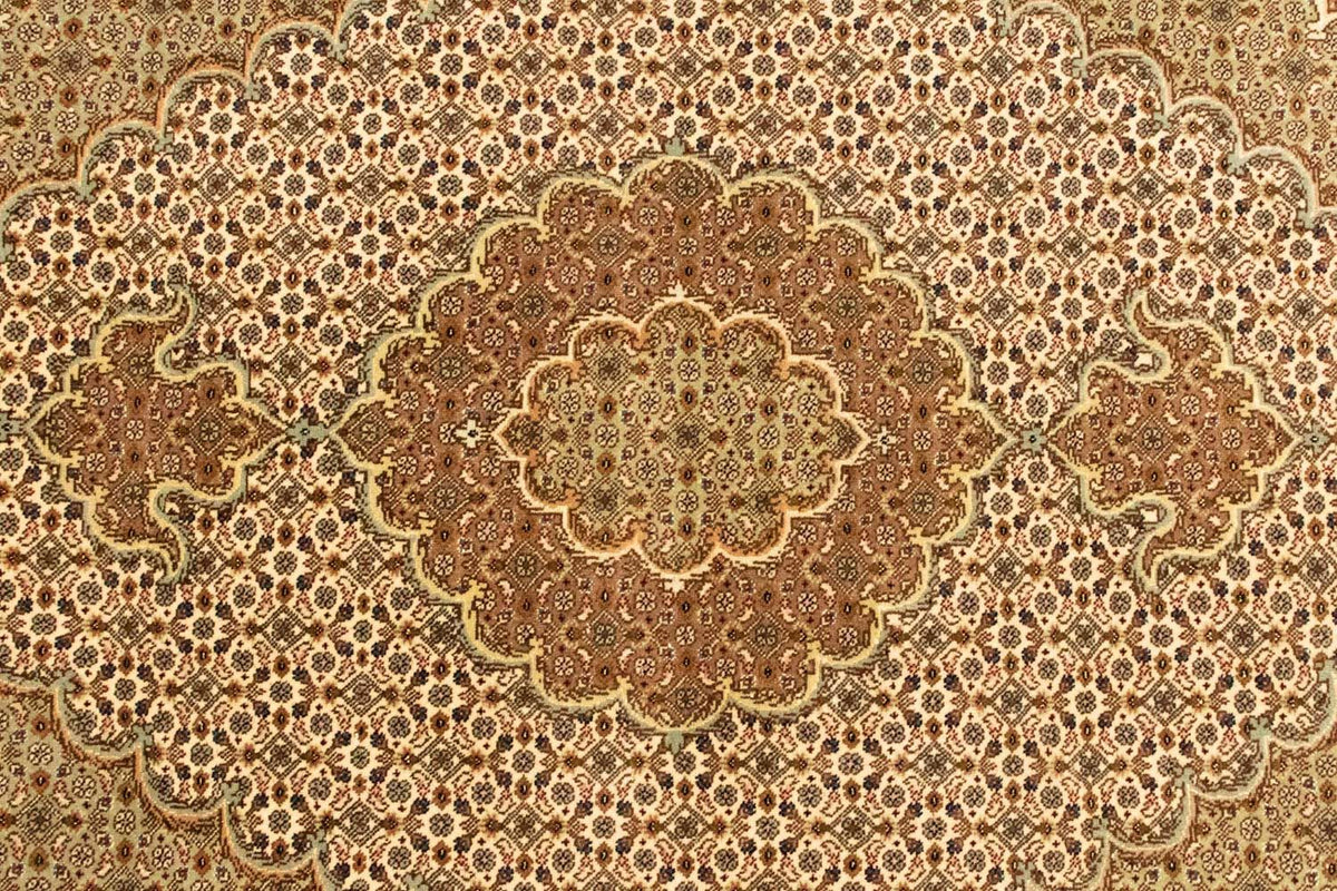 Perzisch tapijt - Tabriz - 145 x 106 cm - beige