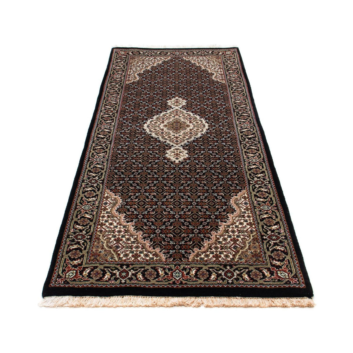 Loper Perzisch tapijt - Tabriz - 195 x 79 cm - donkerblauw
