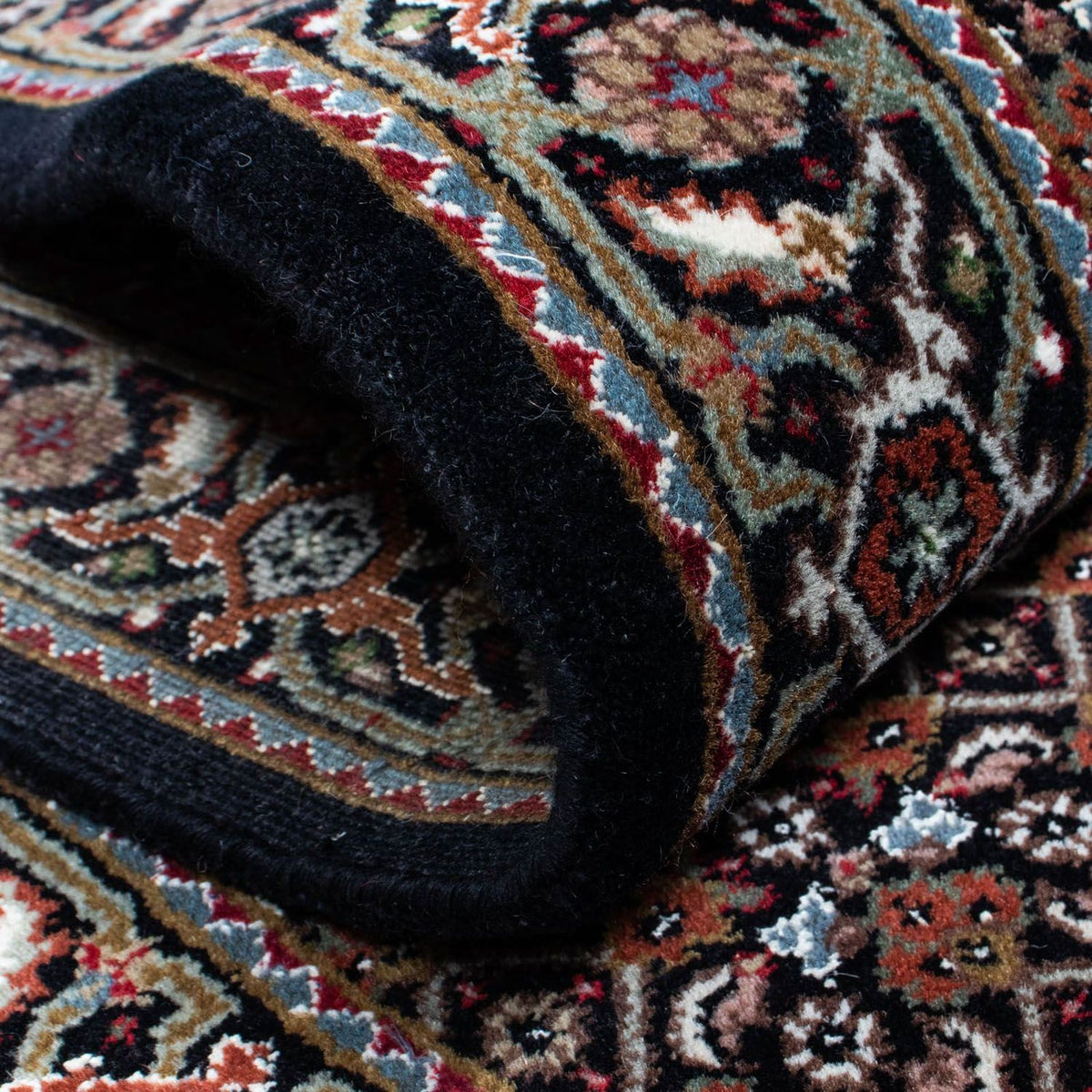 Loper Perzisch tapijt - Tabriz - 393 x 83 cm - donkerblauw