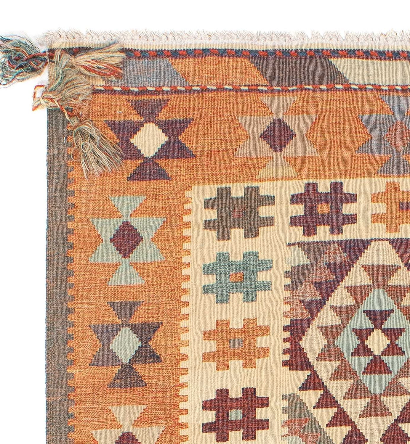 Moderne kilim Tapijt 203x146cm - Wollen tapijt