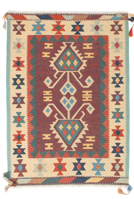 Kelim tapijt - Trendy - 181 x 121 cm - veelkleurig