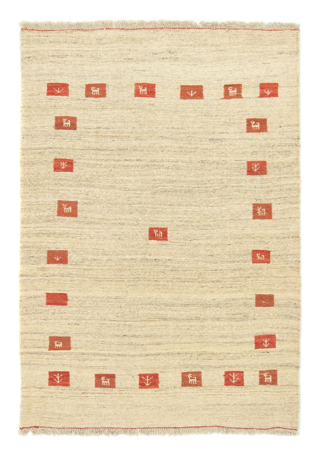 Gabbeh tapijt - Indus - 180 x 120 cm - beige