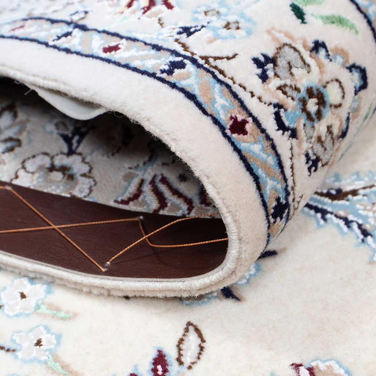 Loper Perzisch tapijt - Nain - 446 x 100 cm - beige