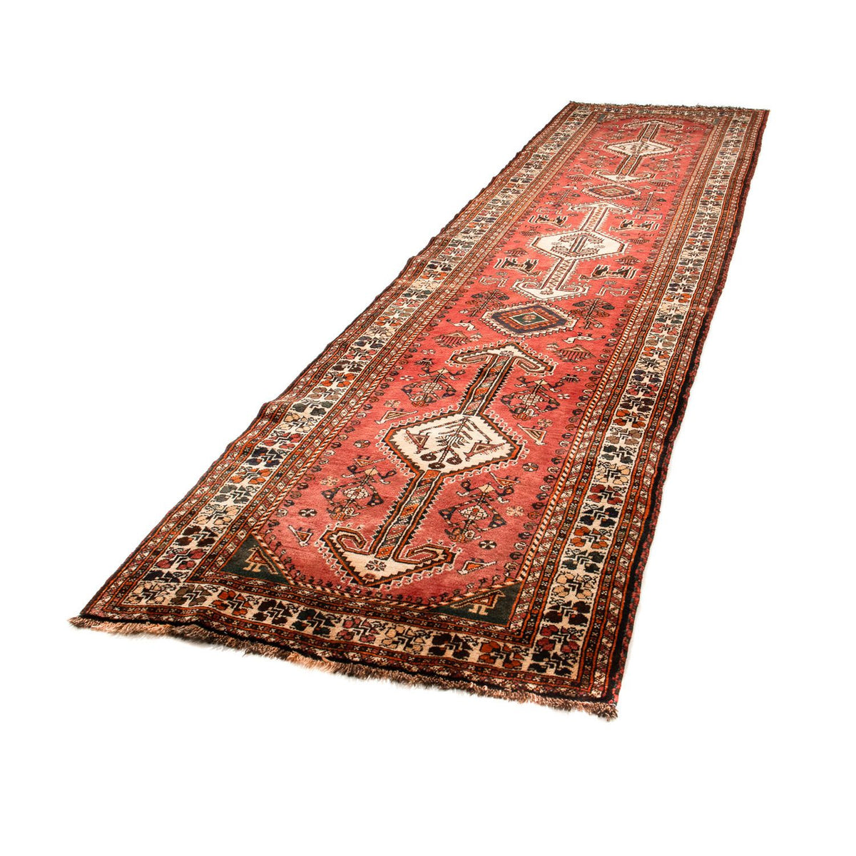 Loper Perzisch Tapijt - Nomadisch - 412 x 107 cm - rood