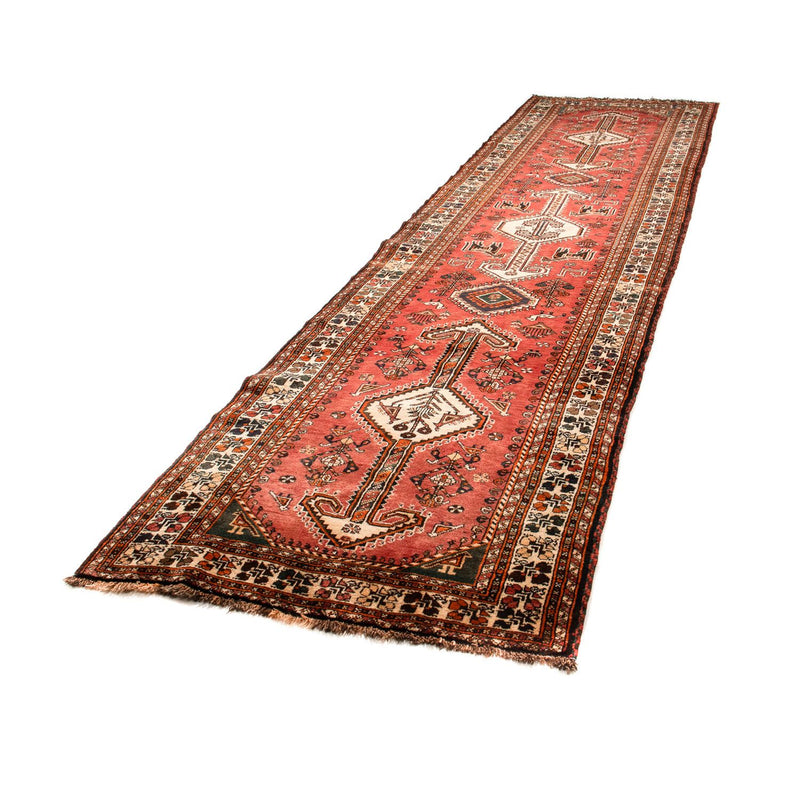 Loper Perzisch Tapijt - Nomadisch - 412 x 107 cm - rood