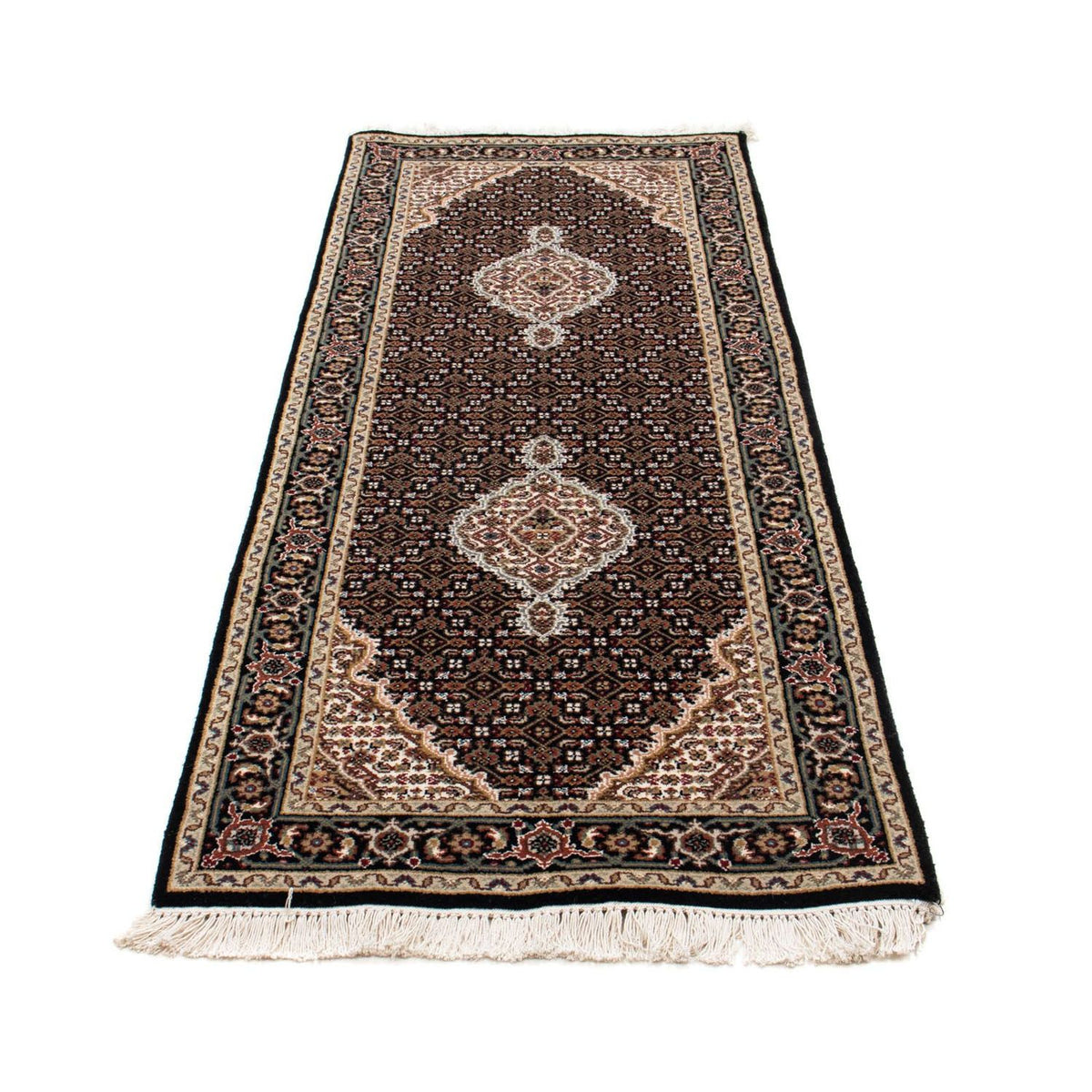 Loper Perzisch tapijt - Tabriz - 196 x 73 cm - donkerblauw