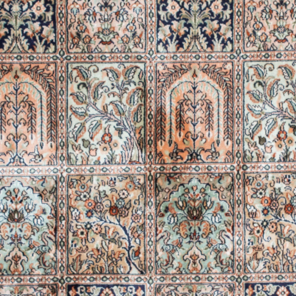 Zijden tapijt - Kashmir Silk - 152 x 94 cm - veelkleurig