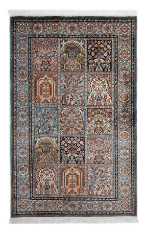 Zijden tapijt - Kashmir Silk - 152 x 96 cm - veelkleurig