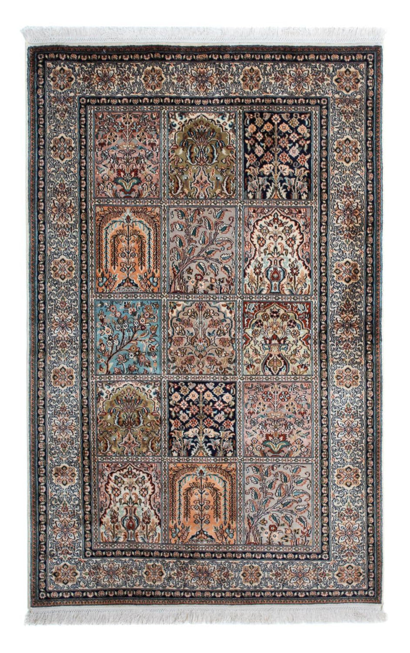 Zijden tapijt - Kashmir Silk - 152 x 96 cm - veelkleurig