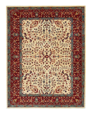 Afghaans tapijt - 199 x 156 cm - beige