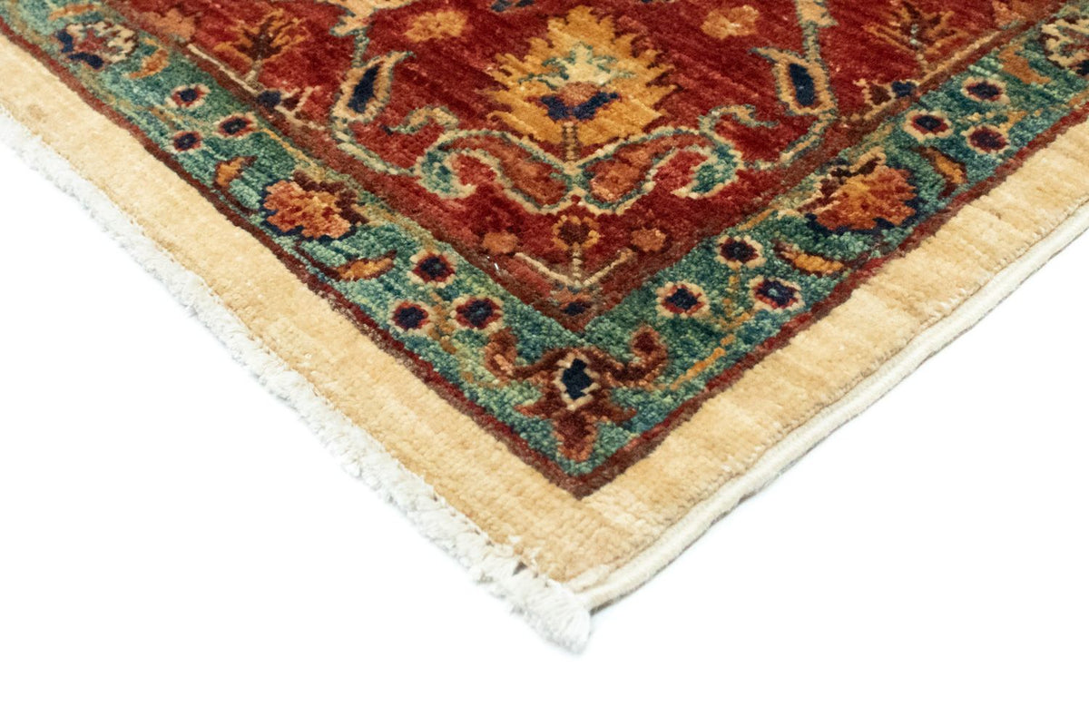 Afghaans tapijt - 199 x 156 cm - beige