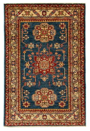Ziegler Tapijt - Kazak - 126 x 85 cm - blauw