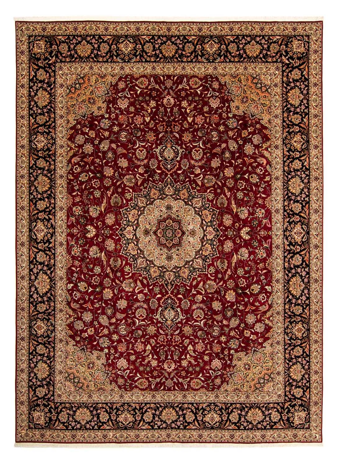 Perzisch tapijt - Tabriz - Royal - 393 x 298 cm - donkerrood