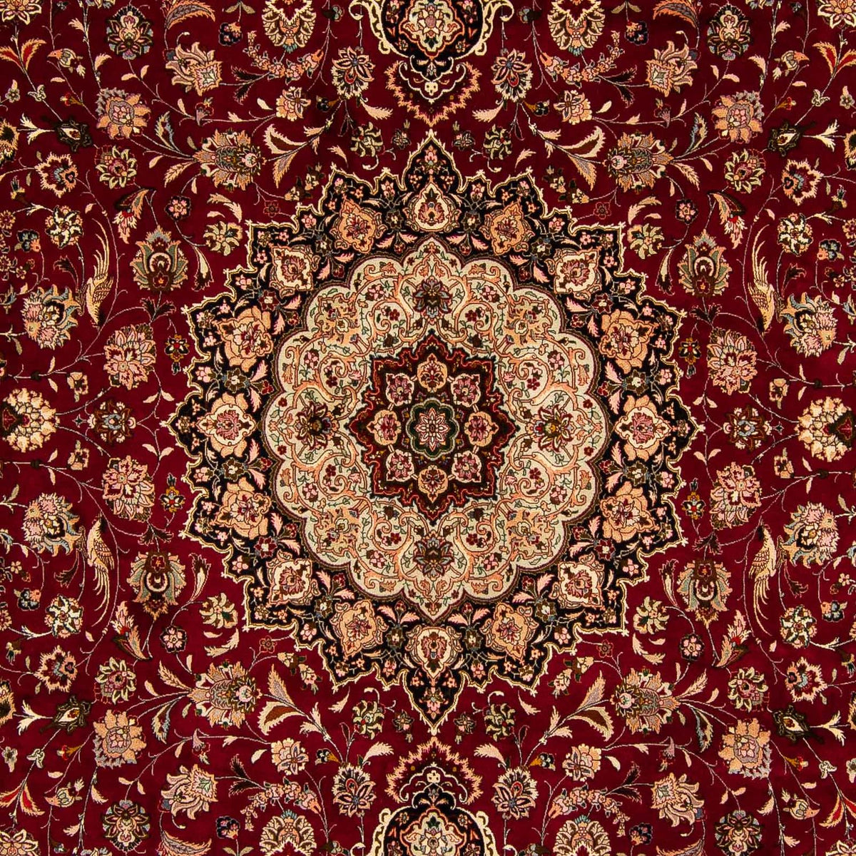 Perzisch tapijt - Tabriz - Royal - 393 x 298 cm - donkerrood