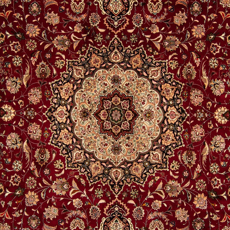 Perzisch tapijt - Tabriz - Royal - 393 x 298 cm - donkerrood