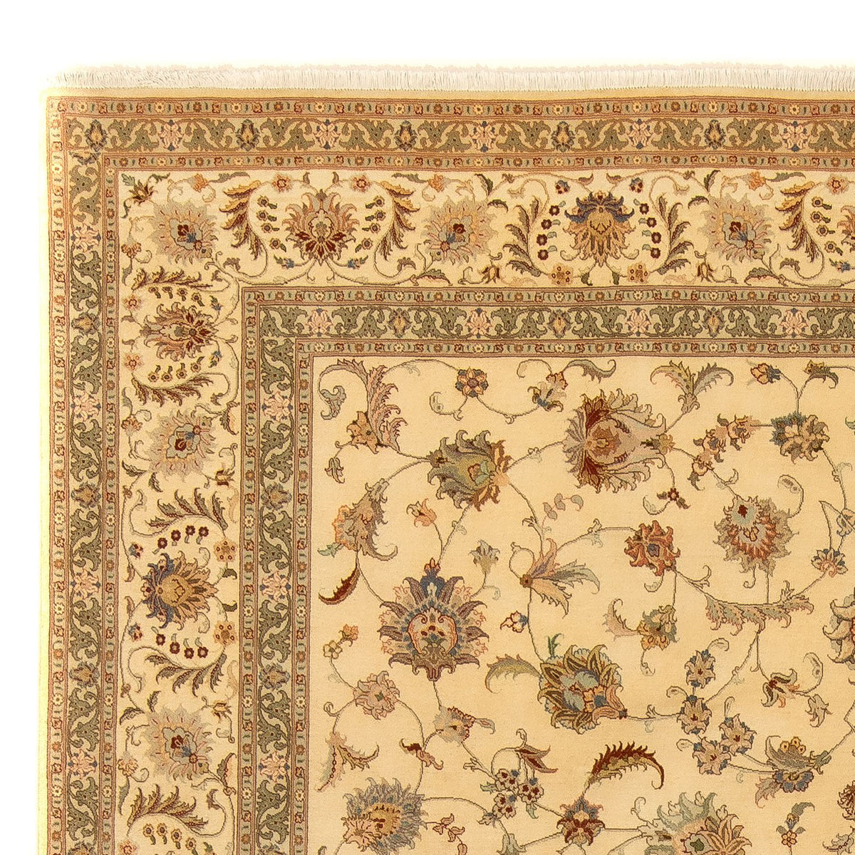 Perzisch tapijt - Tabriz - Royal - 342 x 250 cm - beige