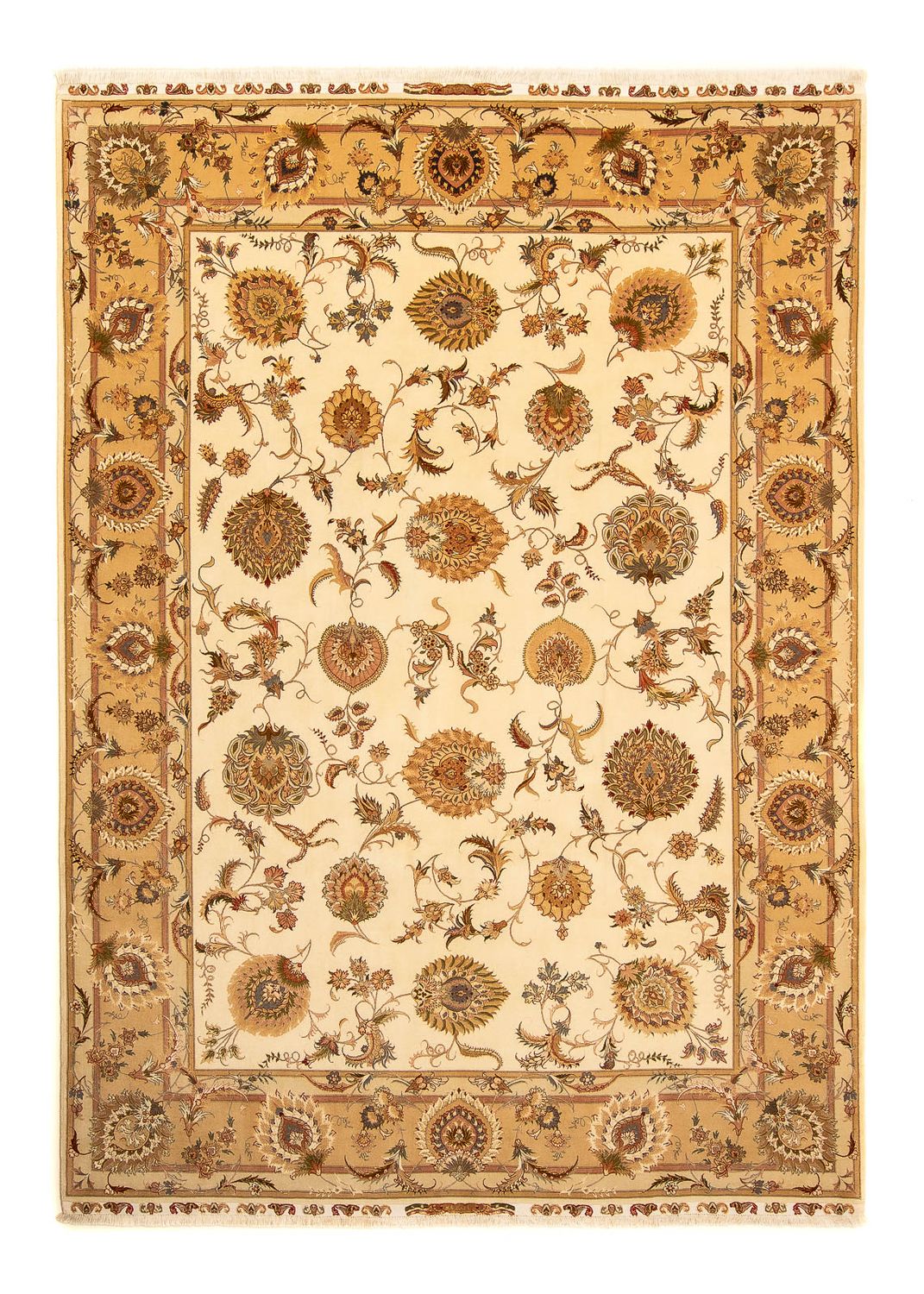 Perzisch tapijt - Tabriz - Royal - 352 x 256 cm - beige