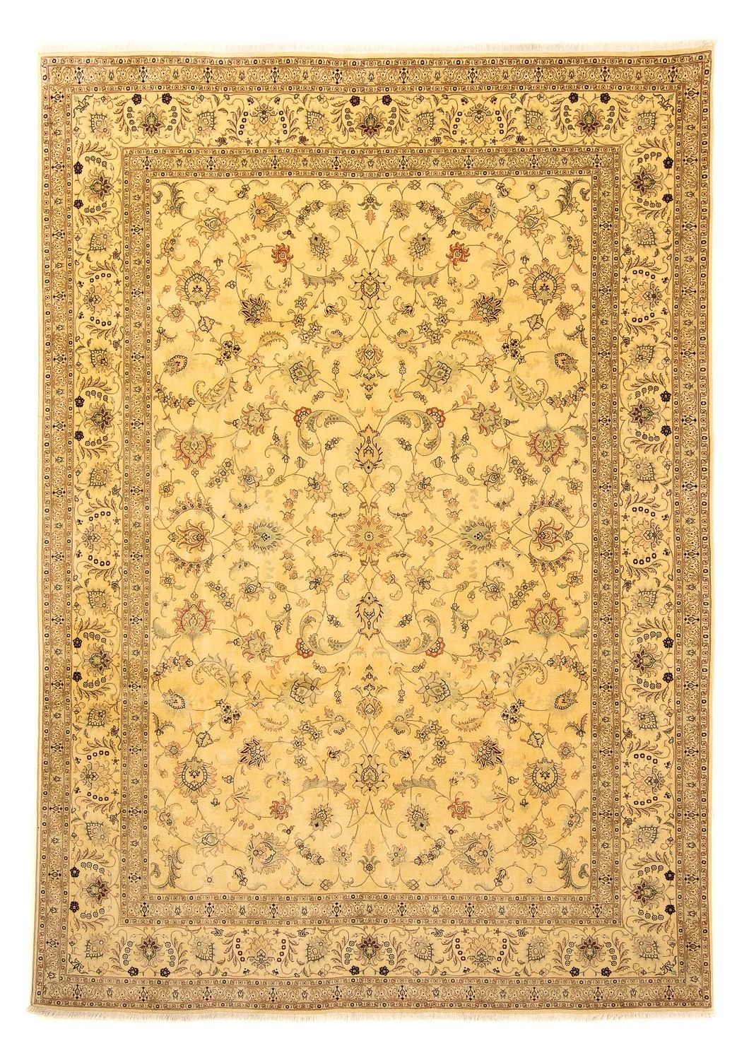 Perzisch tapijt - Tabriz - Royal - 343 x 248 cm - goud