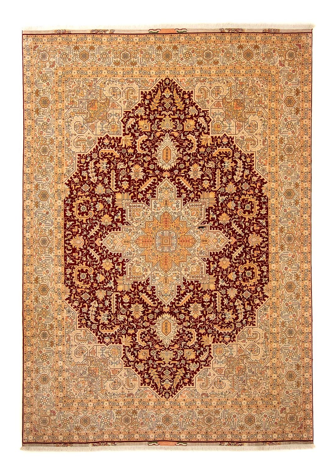 Perzisch tapijt - Tabriz - Royal - 360 x 253 cm - donkerrood