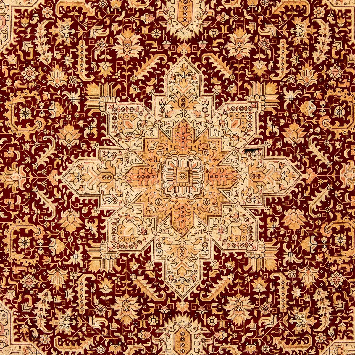 Perzisch tapijt - Tabriz - Royal - 360 x 253 cm - donkerrood