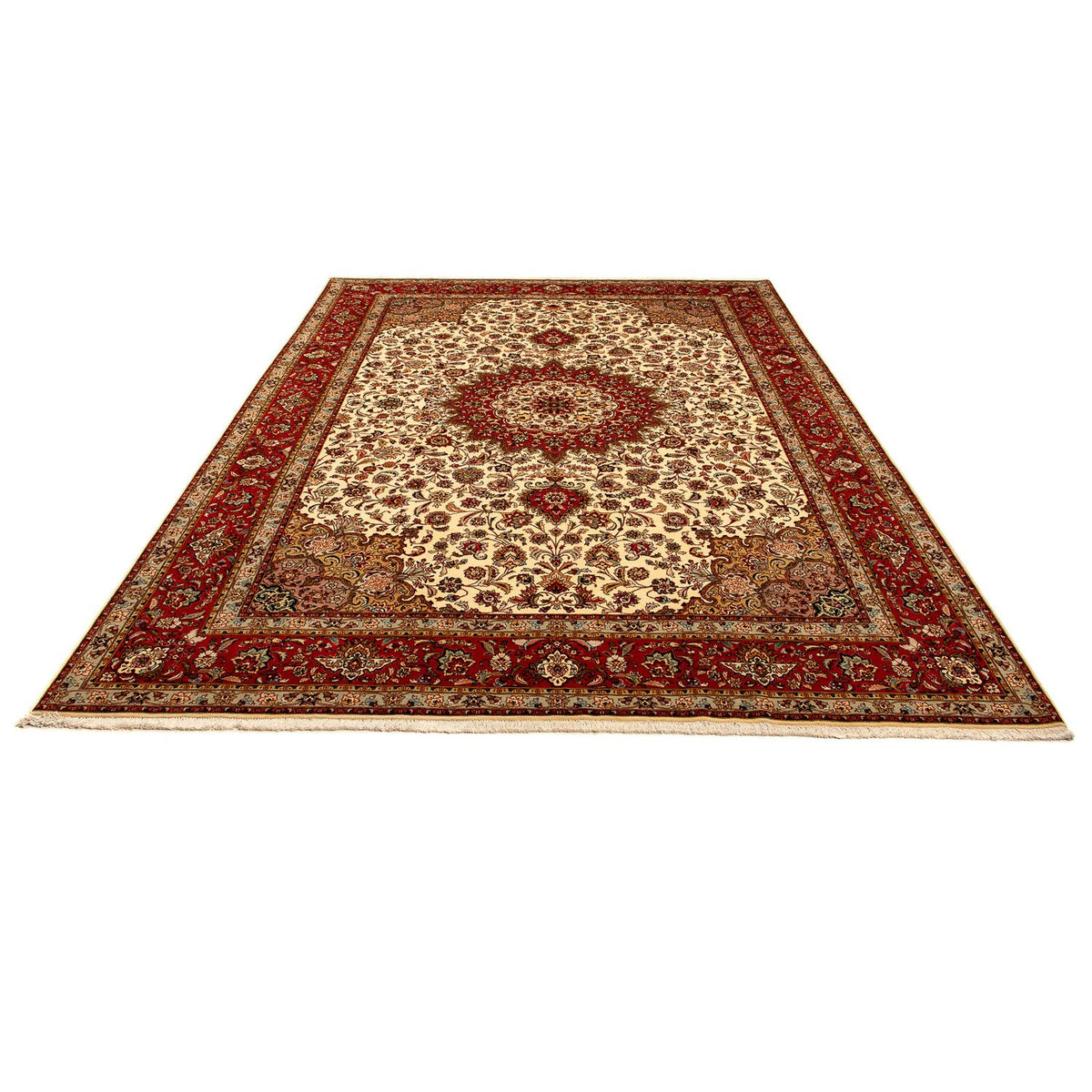 Perzisch tapijt - Tabriz - Royal - 354 x 255 cm - beige