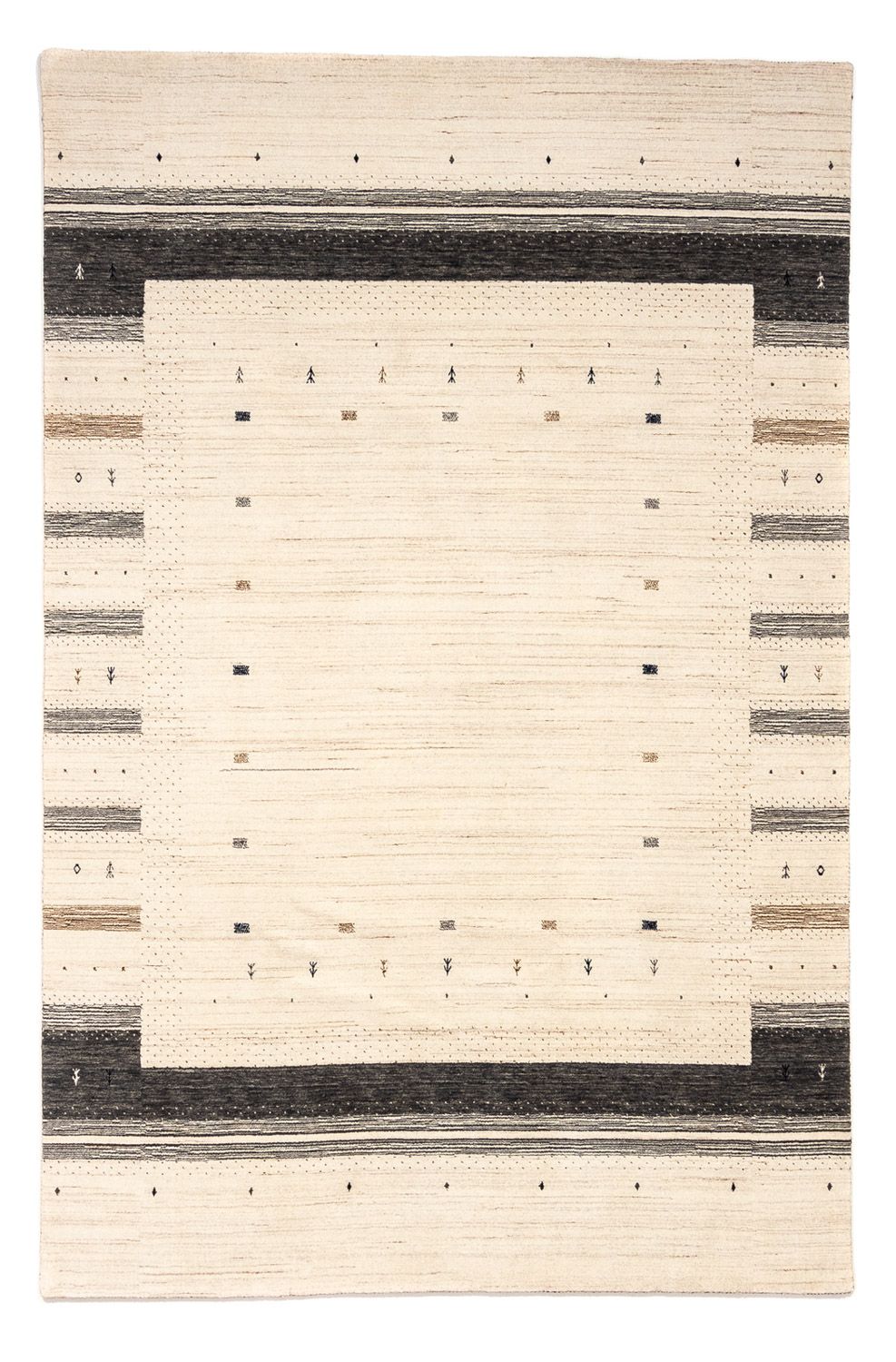 Gabbeh Tapijt - Loribaft Perzisch - 304 x 201 cm - beige