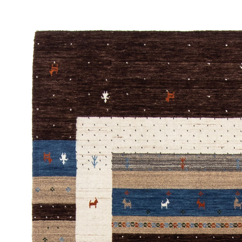 Gabbeh Tapijt - Loribaft Perzisch - 206 x 141 cm - bruin