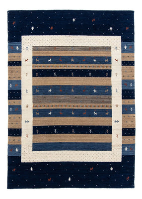 Gabbeh Tapijt - Loribaft Perzisch - 201 x 144 cm - donkerblauw