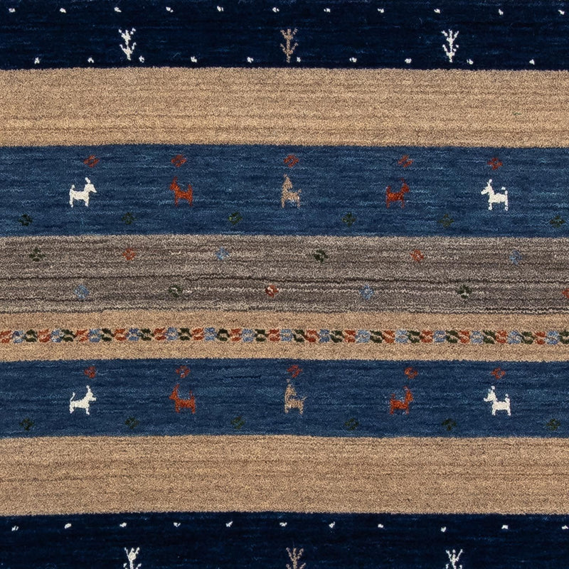 Gabbeh Tapijt - Loribaft Perzisch - 201 x 144 cm - donkerblauw