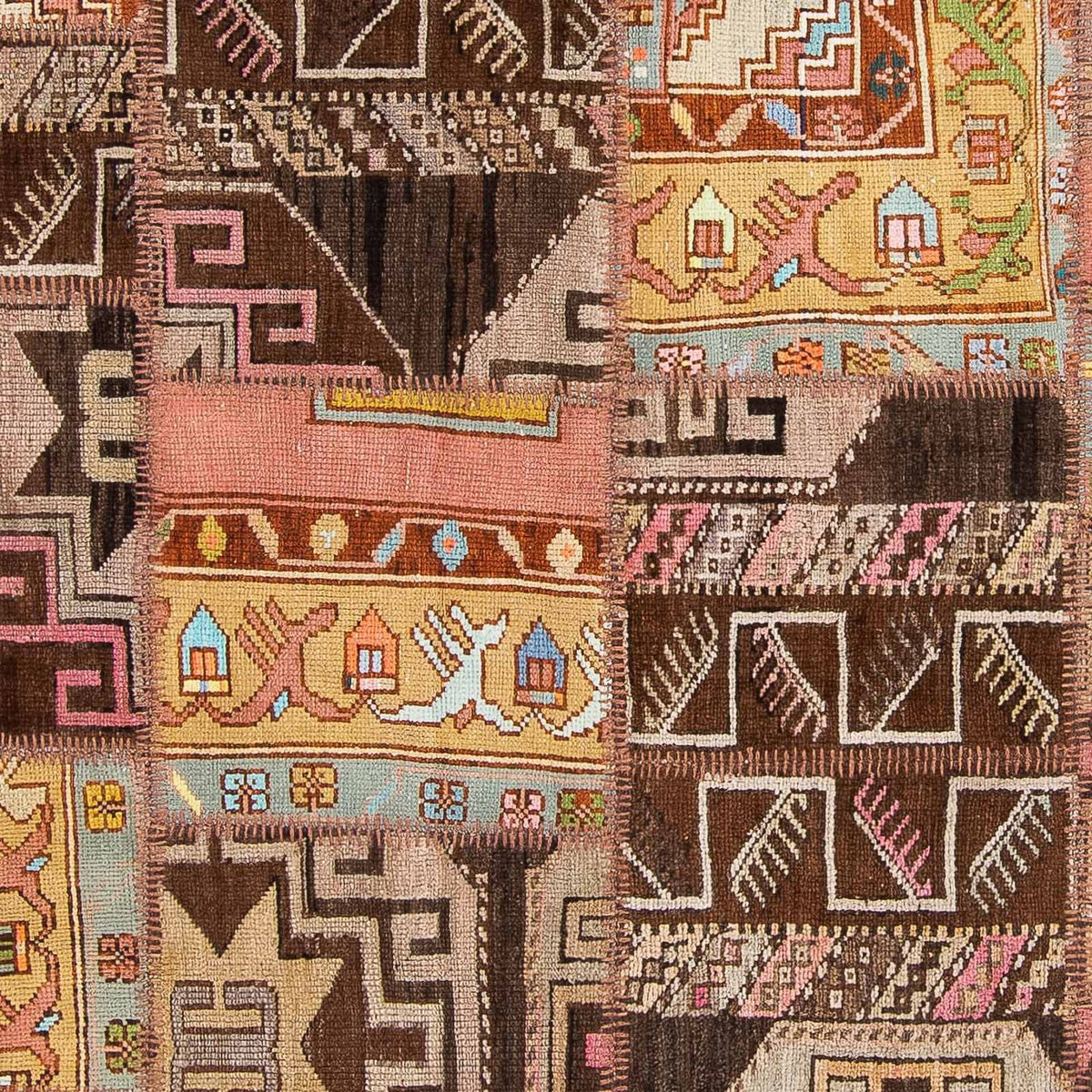 Patchwork tapijt - 241 x 173 cm - veelkleurig